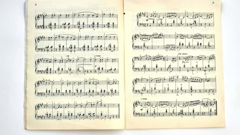 Book with musical notes
